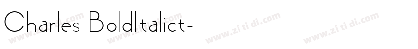 Charles BoldItalict字体转换